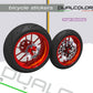 DualColorStampe Adesivi interno cerchi moto 17 POLLICI decal stickers cerchioni gomme strisce moto COD. D0032