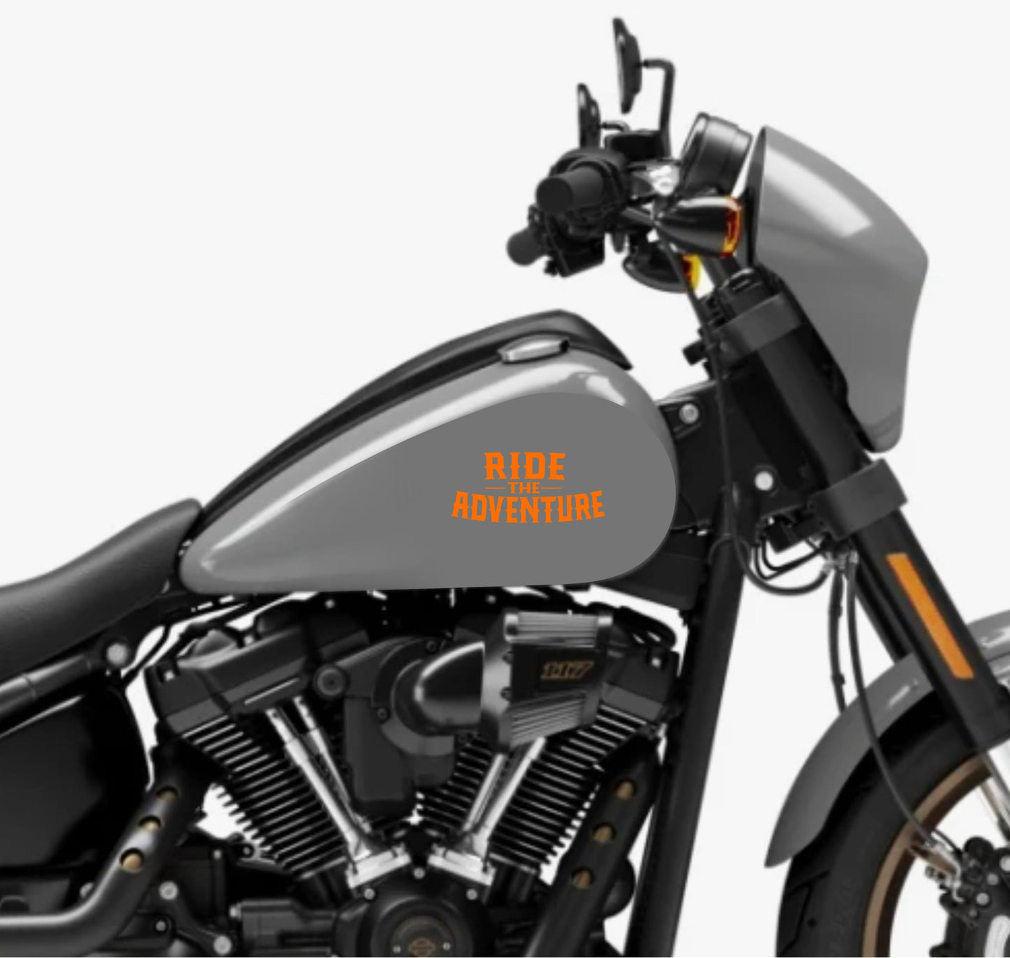 DualColorStampe® Adesivi Compatibili con Harley-Davidson Tribale RIDE THE ADVENTURE serbatoio DX-SX stickers Moto Motorbike COD. M0350