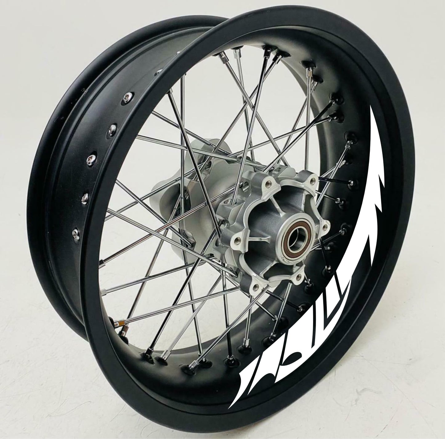 DualColorStampe® Adesivi interno cerchi moto 17 POLLICI decal stickers cerchioni gomme strisce adesivi cerchi moto COD. D0031