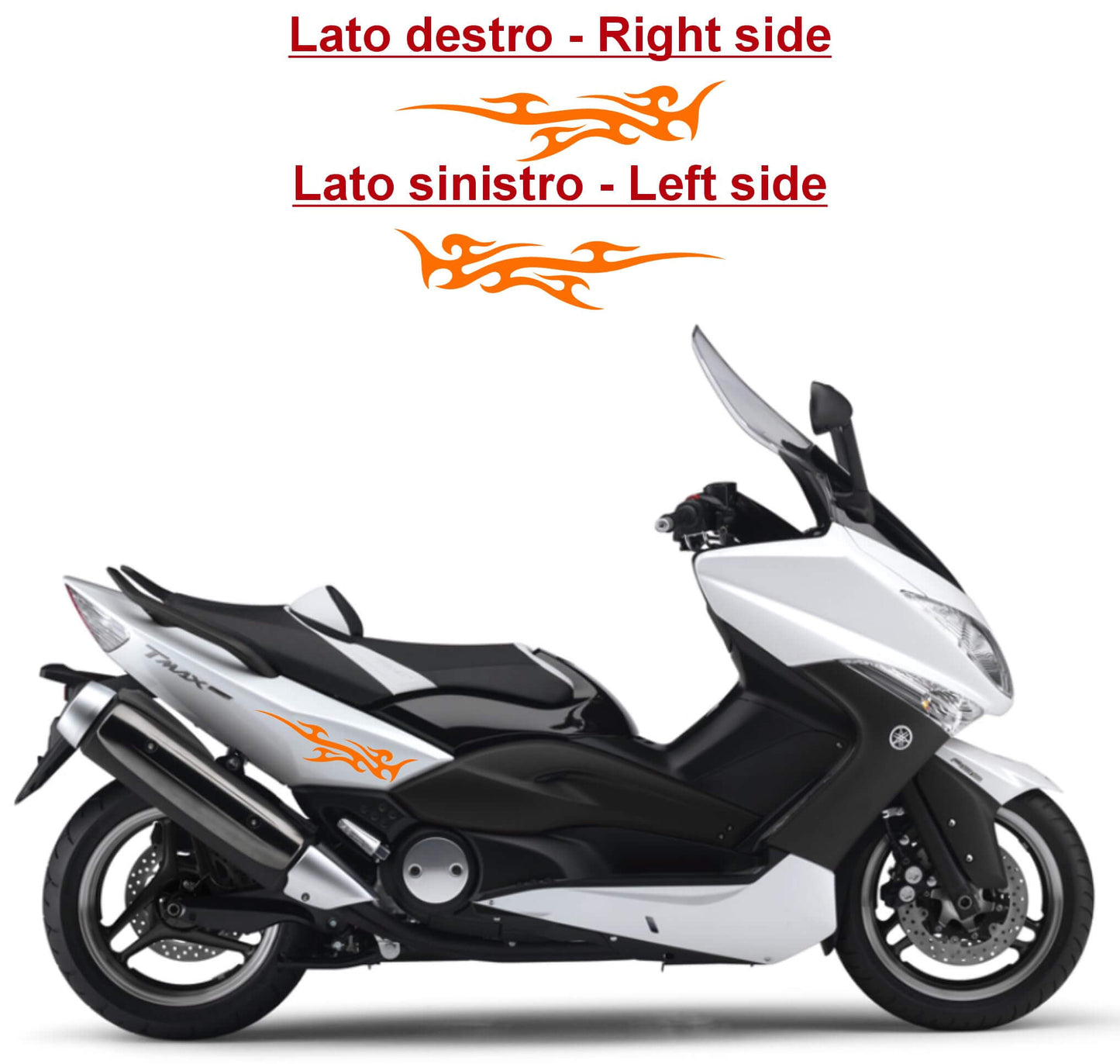 DualColorStampe Adesivi Compatibili con Yamaha Tmax 500 2008-2012 T-MAX Set Adesivi per carena kit sticker per moto COD.M0307