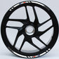 Confezione Adesivi Set Completo di Cerchi Strisce per Moto per 2 Ruote da 17'' pollici strips Design Sportivo Bandiera Francese COD.D0098