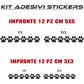 DualColorStampe Adesivi con zampe di gatto cane stickers con stampe di zampa di animale impronte di zampe decalcomanie 0010