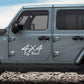 DualColorStampe® Adesivi 4x4 off road per Pickup e Auto - Resistenti e Impermeabili - Ideali per Tutti i Modelli - Set da 2 Pezzi decal auto tuning 0421