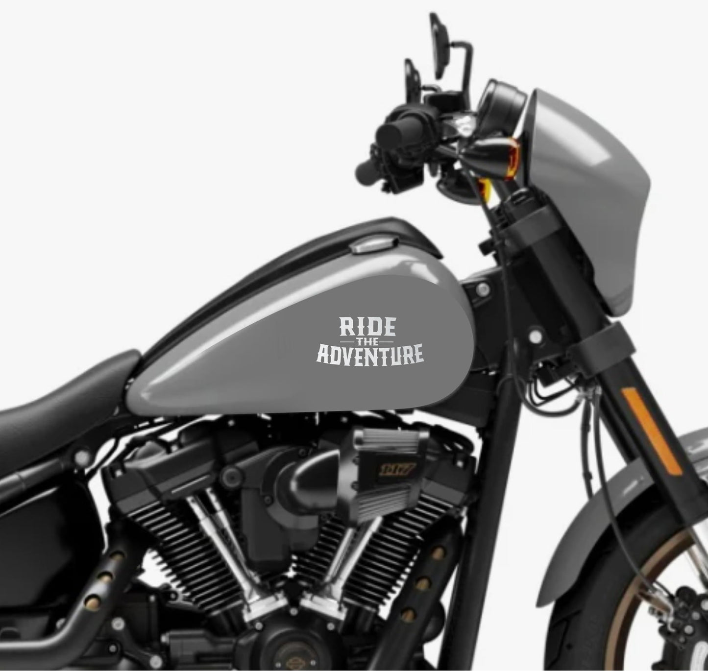 DualColorStampe® Adesivi Compatibili con Harley-Davidson Tribale RIDE THE ADVENTURE serbatoio DX-SX stickers Moto Motorbike COD. M0350
