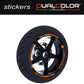 DualColorStampe Stickers Adesivi Set Completo di Cerchi Strisce per Moto per 2 Ruote da 17'' pollici strips Design Racing regione LOMBARDIA D0123