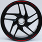 Set di Strisce Cerchi Moto per 2 Ruote da 17" Pollici | Adesivi Ruote Moto | Adesivi Cerchi Moto Resiste a Pioggia e Sole | Design Racing D0133