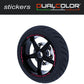 DualColorStampe Stickers Adesivi Set Completo di Cerchi Strisce per Moto per 2 Ruote da 17'' pollici strips Design Racing DOLOMITI D0119