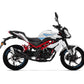 DualColorStampe Adesivi Compatibili con Benelli BN 125 (2021-2023) DX-SX Carena Moto + Strisce Cerchi 17'' Stelle Design - M0303
