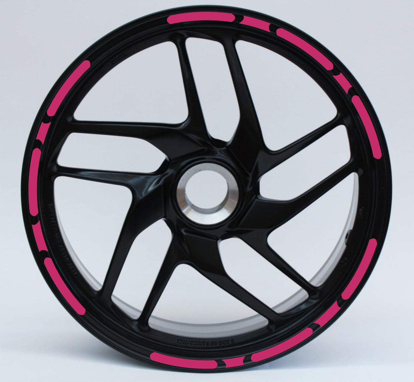 DualColorStampe® Confezione Adesivi Set Completo di Cerchi Strisce per Moto per 2 Ruote da 17'' pollici strips Design Sportivo COD.D0028