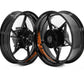 DualColorStampe Adesivi Cerchi Moto per 2 Ruote da 17" Pollici | Adesivi Ruote Moto | Adesivi Cerchi Moto Resiste a Pioggia e Sole | Design Racing D0128