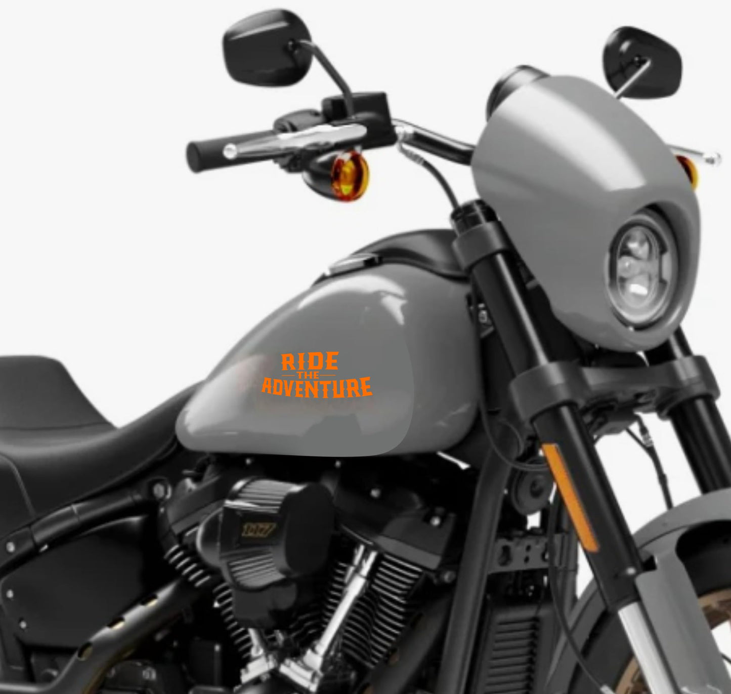 DualColorStampe® Adesivi Compatibili con Harley-Davidson Tribale RIDE THE ADVENTURE serbatoio DX-SX stickers Moto Motorbike COD. M0350