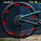 Adesivi Cerchi Bici MTB Riflettenti 26'' - 27,5'' - 28-29'' Pollici Ruota Bici MTB Bike (Set 32 PZ) catarifrangente Stickers rifrangente Cerchi MTB cerchioni COD. B0147