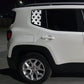 DualColorStampe Adesivi compatibili con Jeep Renegade (2014-2024) Vetro stickers finestrini posteriori fascia Window Decal stelle 0382