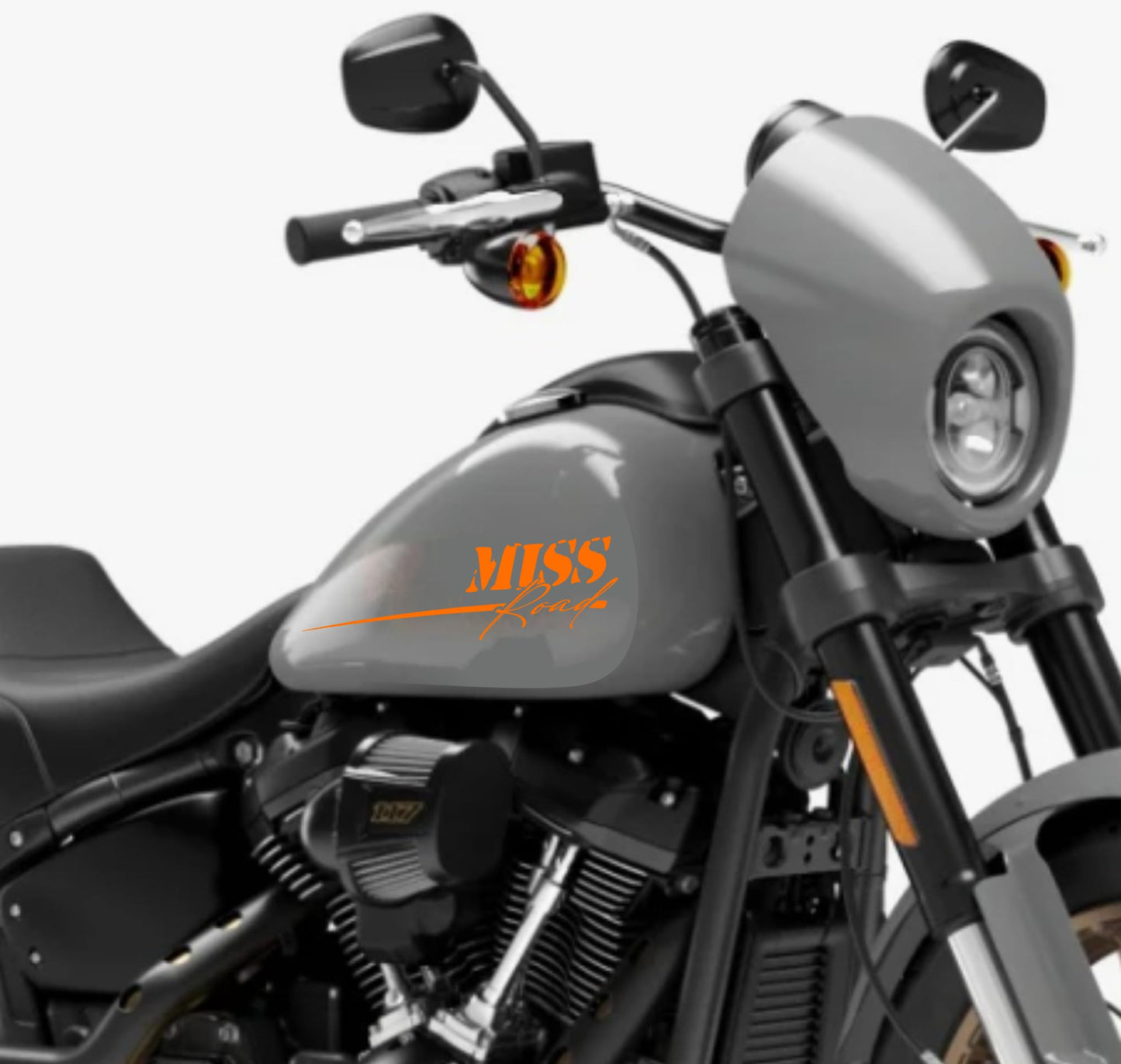 DualColorStampe® Adesivi Compatibili con Harley-Davidson Tribale MISS ROAD serbatoio DX-SX stickers Moto Motorbike COD. M0351