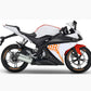 DualColorStampe Adesivi Compatibili con Yamaha YZF-R125 R125 (2014-2018) + Strisce per cerchi moto da 17'' pollici decalcomanie carena moto stickers Cod.M0240