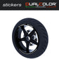 DualColorStampe Confezione Adesivi Set Completo di Cerchi Strisce per Moto per 2 Ruote da 17'' pollici strips Design Racing STREET EATER D0118
