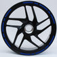 DualColorStampe® Confezione Adesivi Set Completo di Cerchi Strisce per Moto per 2 Ruote da 17'' pollici strips Design Sportivo COD.D0028