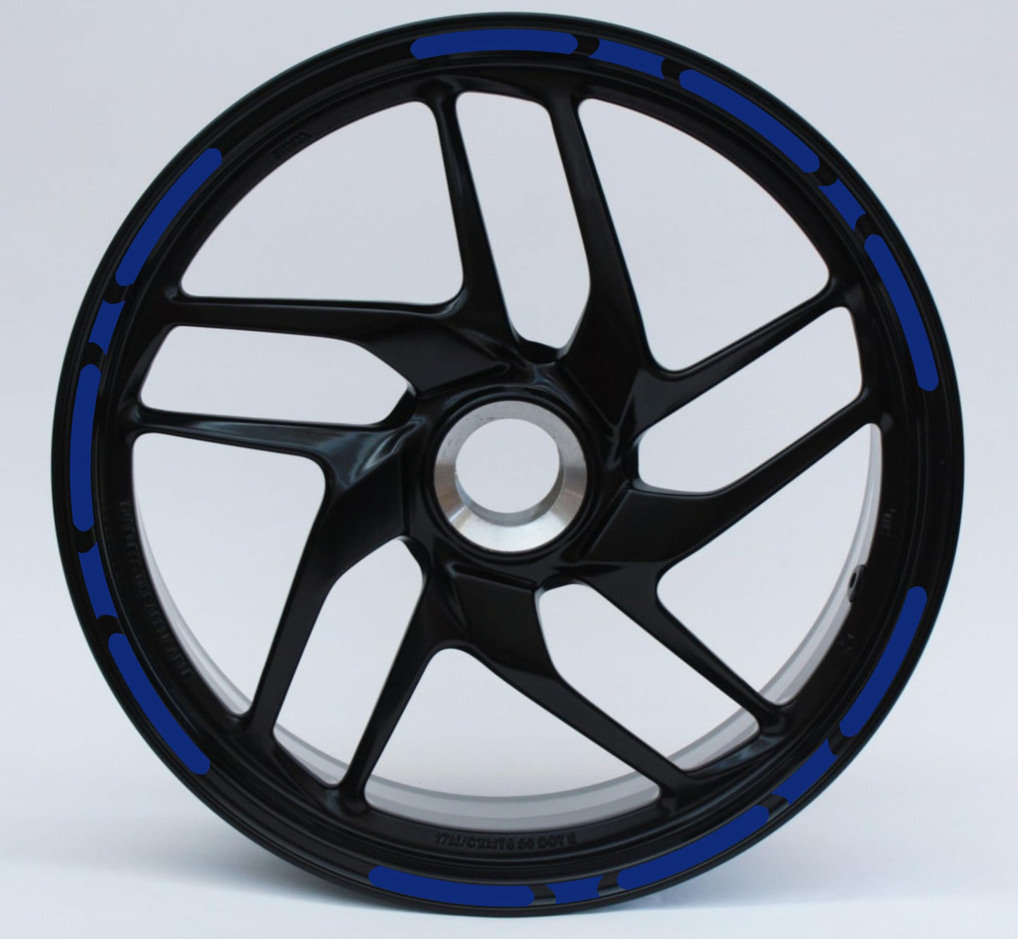 DualColorStampe® Confezione Adesivi Set Completo di Cerchi Strisce per Moto per 2 Ruote da 17'' pollici strips Design Sportivo COD.D0028