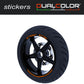 DualColorStampe Confezione Adesivi Set Completo di Cerchi Strisce per Moto per 2 Ruote da 17'' pollici strips Design Racing STREET EATER D0118