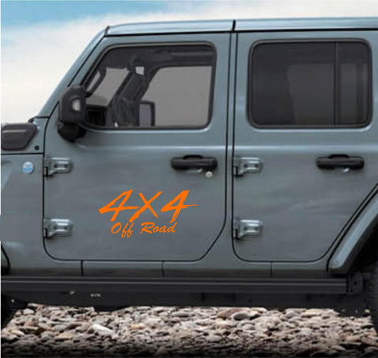 DualColorStampe® Adesivi 4x4 off road per Pickup e Auto - Resistenti e Impermeabili - Ideali per Tutti i Modelli - Set da 2 Pezzi decal auto tuning 0421