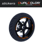 DualColorStampe Confezione Adesivi Set Completo di Cerchi Strisce per Moto per 2 Ruote da 17'' pollici strips Design Racing ABRUZZO D0117