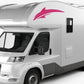 Adesivi stickers camper frase DELFINO ANIMALE mare frasi -caravan roulotte- accessori grafiche fiancata scegli colore cod. 0425 (cm 56 x 19,5)