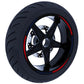 DualColorStampe Set di Strisce Cerchi Moto per 2 Ruote da 15" a 19" Pollici - Adesivi Ruote Moto Resistenti - Adesivi Cerchi Moto - Design Racing D0114