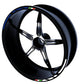 Adesivi per cerchi moto 15 pollici Cerchioni Set Completo per 2 Ruote 15 Pollici Strisce Cerchi Custom universale D0104