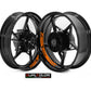 DualColorStampe Adesivi interno cerchi moto 17 POLLICI decal stickers cerchioni gomme strisce moto COD. D0036