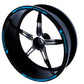 DualColorStampe Confezione Adesivi Set Completo di Cerchi Strisce per Moto per 2 Ruote da 17'' pollici strips Design Racing ABRUZZO D0117