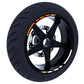 Adesivi per cerchi moto 15 pollici Cerchioni Set Completo per 2 Ruote 15 Pollici Strisce Cerchi Custom universale D0104