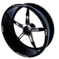 DualColorStampe Set di Strisce Cerchi Moto per 2 Ruote da 17" Pollici | Adesivi Ruote Moto | Adesivi Cerchi Moto Resiste a Pioggia e Sole | Design Racing D0075