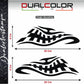 DualColorStampe® Adesivi Compatibili con Harley-Davidson Tribale Scacchiera serbatoio DX-SX stickers Moto Motorbike COD. M0349