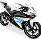 DualColorStampe Adesivi Compatibili con Yamaha YZF-R125 | decal stickers Moto Carena (DX-SX) adesivi personalizzati stelle colore a scelta M0128