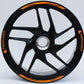 DualColorStampe Confezione Adesivi Set Completo di Cerchi Strisce per Moto per 2 Ruote da 17'' pollici strips Design Racing ABRUZZO D0117