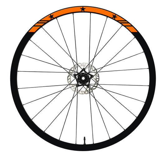 DualColorStampe Adesivi Cerchi Bici 26'' - 27,5'' - 28-29'' Pollici Ruota Bici MTB Bike Stickers Cerchi MTB stella star - B0202