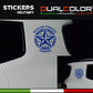 DualColorStampe Adesivi compatibili con Jeep Renegade stella militare Army Fuoristrada 4X4 Fiancata Offroad Adesivi Stickers AUTO Decal 0391