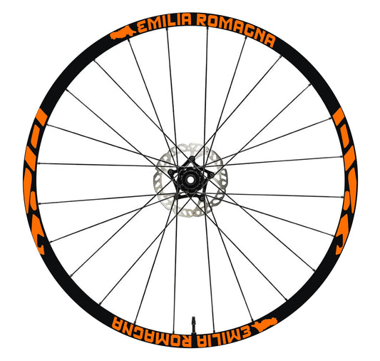 DualColorStampe® Adesivi Cerchi Bici MTB 26'' 27,5'' 28-29'' Pollici | Stickers Ruota Mountain Bike Colorati, REGIONE EMILIA ROMAGNA | Cod. B0208