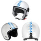 Adesivo Scacchiera Italia Calcio BIANCO-AZZURRO 53 | Decalcomania Universale per Casco Moto, Serbatoio, Valigia – Design Sportivo C0087