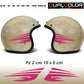 Adesivi Casco Moto – Strisce Sportive Universali | Stickers Helmet Personalizzabili in Vinile Impermeabile – Colore a Scelta C0074