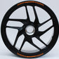DualColorStampe Set di Strisce Cerchi Moto per 2 Ruote da 17" Pollici | Adesivi Ruote Moto | Adesivi Cerchi Moto Resiste a Pioggia e Sole | Design Racing D0127