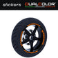 DualColorStampe Stickers Adesivi Set Completo di Cerchi Strisce per Moto per 2 Ruote da 17'' pollici strips Design Racing regione TOSCANA D0120