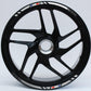 Confezione Adesivi Set Completo di Cerchi Strisce per Moto per 2 Ruote da 17'' pollici strips Design Sportivo Bandiera Francese COD.D0098