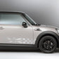 DualColorStampe Adesivi compatibili con MINI Cooper S One JCW R50 R52 R53 R56 R57 F55 F56 F57 per minigonne laterali (2 pezzi) Strisce laterali decalcomania a scacchiera 0371