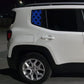 DualColorStampe Adesivi compatibili con Jeep Renegade (2014-2024) Vetro stickers finestrini posteriori fascia Window Decal stelle 0382