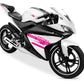 DualColorStampe Adesivi Compatibili con Yamaha YZF-R125 | decal stickers Moto Carena (DX-SX) adesivi personalizzati stelle colore a scelta M0128