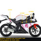 DualColorStampe Adesivi Compatibili con Yamaha YZF-R125 R125 - Design Scacchiera Teschio - Personalizzazione Moto M0166