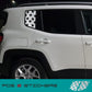 DualColorStampe Adesivi compatibili con Jeep Renegade (2014-2024) Vetro stickers finestrini posteriori fascia Window Decal stelle 0382