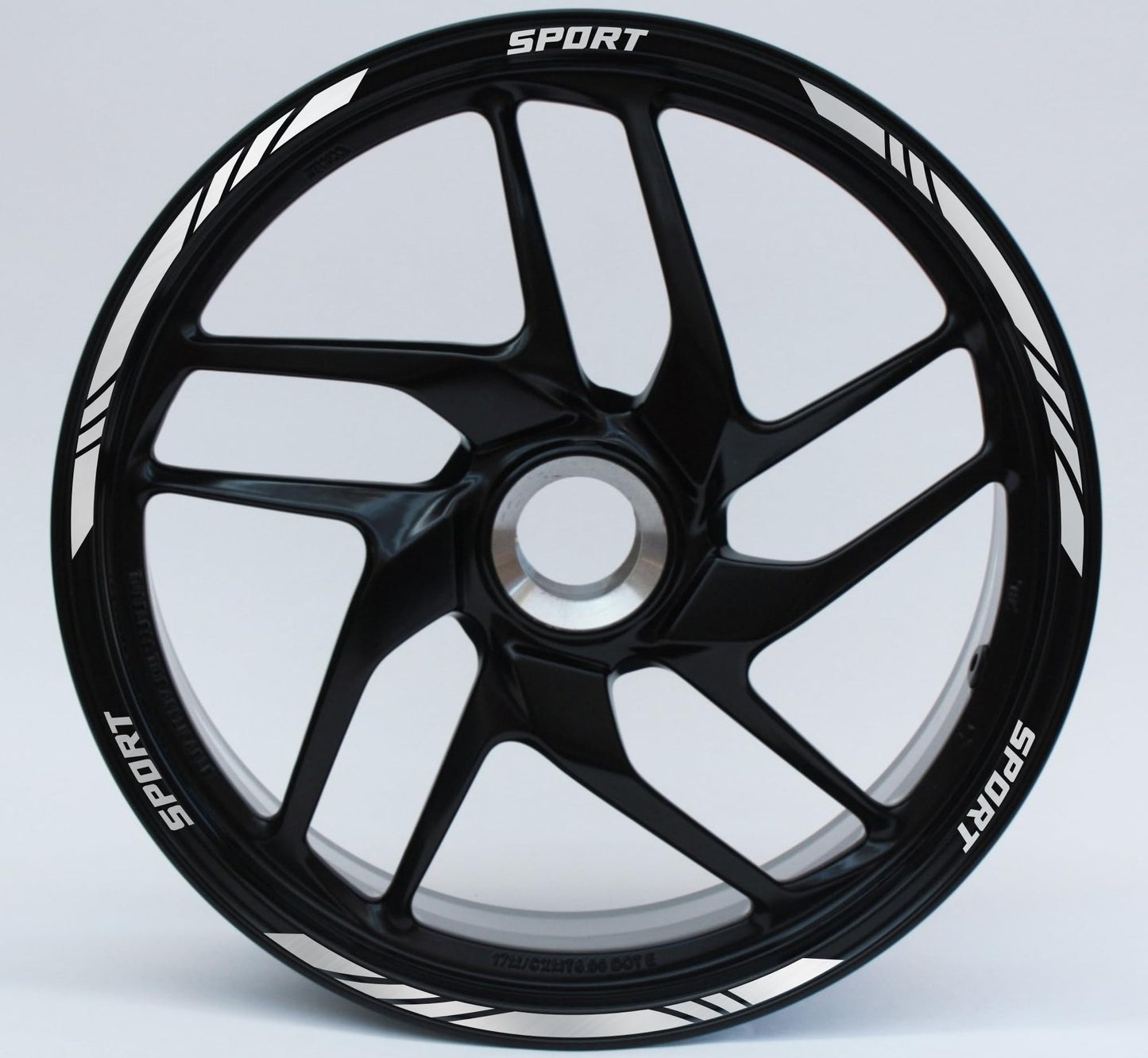 DualColorStampe Set di Strisce Cerchi Moto per 2 Ruote da 15" a 19" Pollici | Adesivi Ruote Moto | Adesivi Cerchi Moto Resiste a Pioggia e Sole | Design Racing D0124