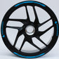 DualColorStampe Confezione Adesivi Set Completo di Cerchi Strisce per Moto per 2 Ruote da 17'' pollici strips Design Racing ABRUZZO D0117